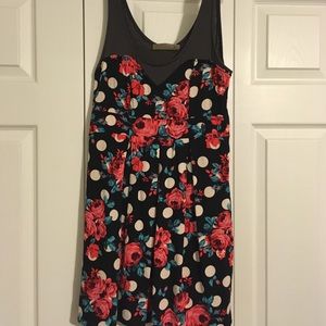 Lush Polka Dot Rose Dress